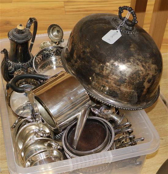 A large quantity of plated ware